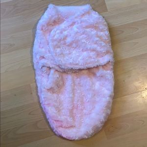 Pink fur swaddle